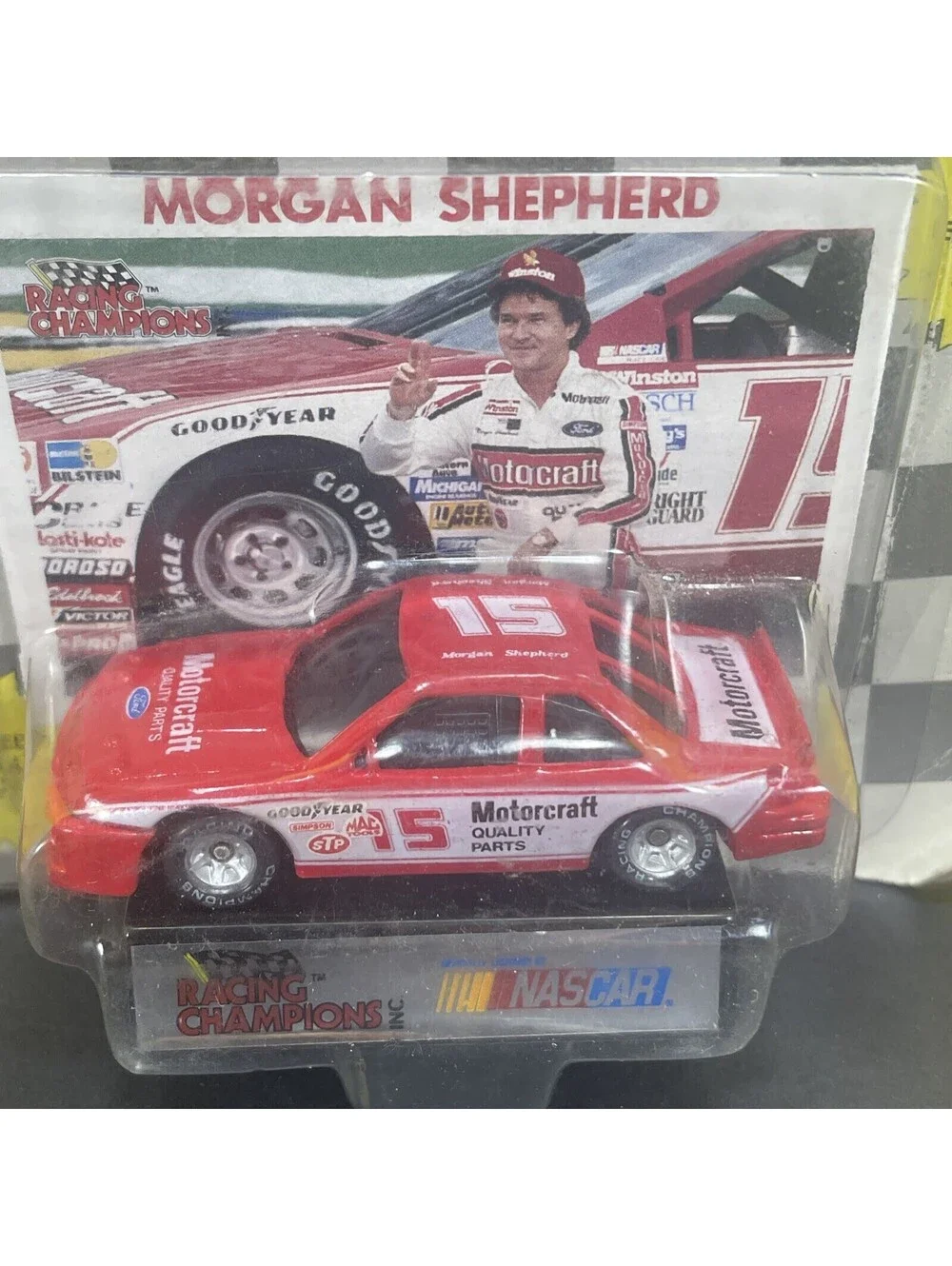 Racing Champions 1:64 Die-Cast #15 Morgan Shepherd NASCAR Stock Car 1990